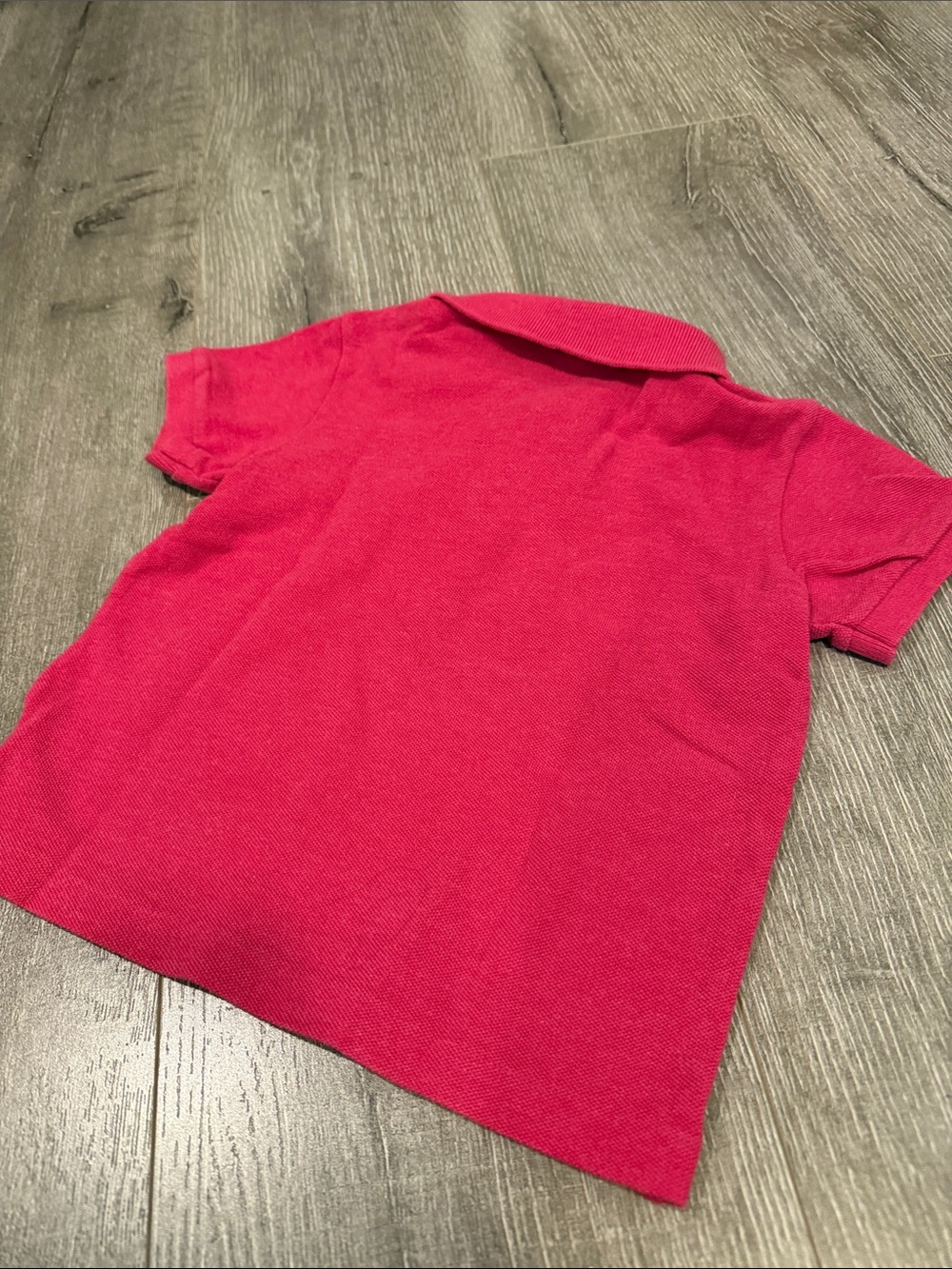 Lacoste Kids Hot Pink Polo with Green Crocodile Logo - Picture 4 of 4